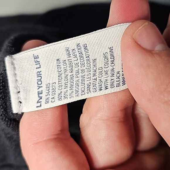 American Eagle small black button up v neck hoodie - Picture 6 of 6